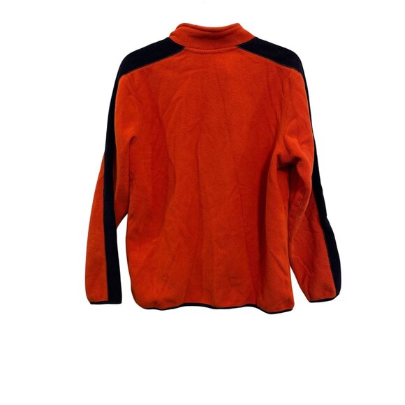 Vintage Y2K Nautica Jeans Fleece Pullover Men’s L Orange Embroidered Half-Zip Li - Picture 2 of 5